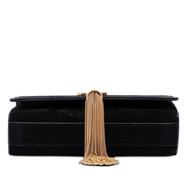 Small Velvet Monogram Kate Tassel Crossbody - Image 3