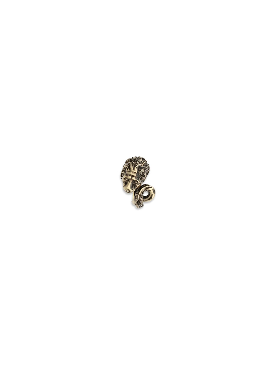 Valentino Garavani Zoomorphic Lion Head Ring — Bronze Metal Rings
