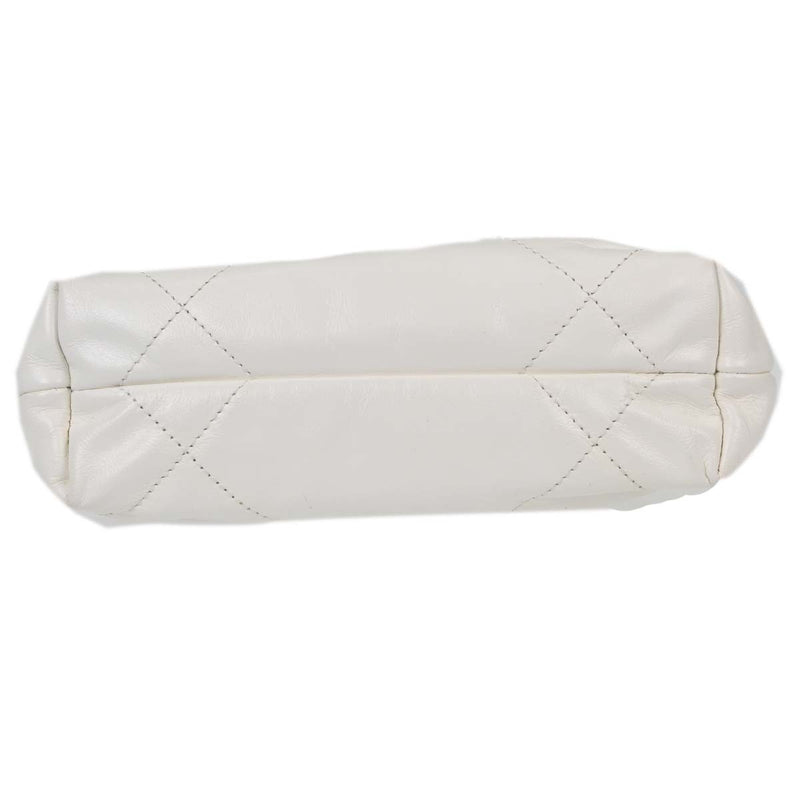 Chanel 22 Chain Hobo Quilted Calfskin White Leather