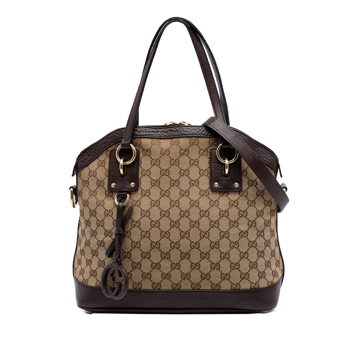 Medium GG Canvas Charm Dome Satchel - Image 1