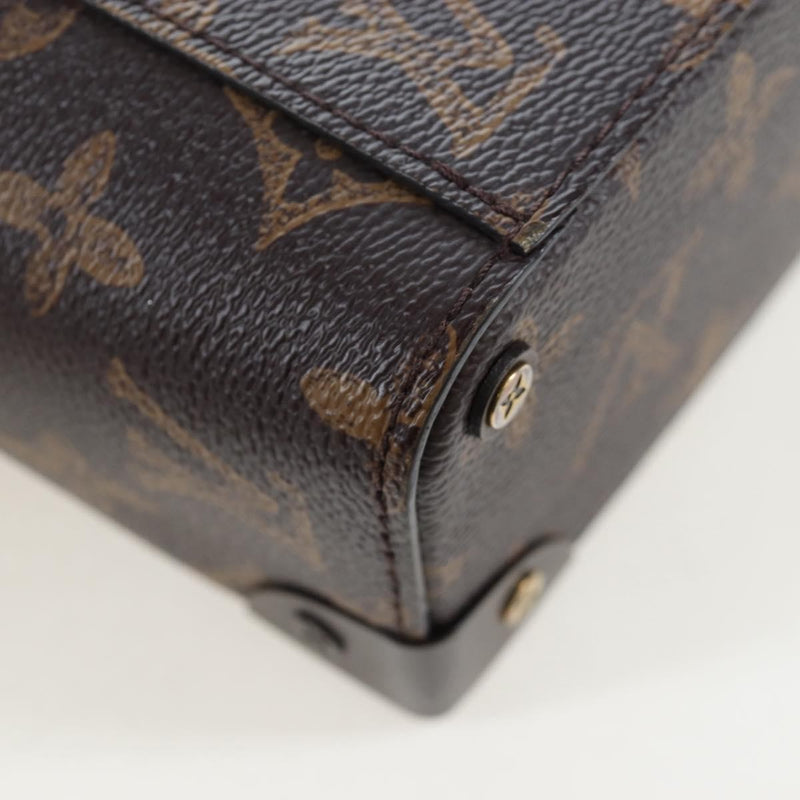 Louis Vuitton Vertical Box Trunk No.7 Loeil Vintage Monogram Canvas Brown Bag