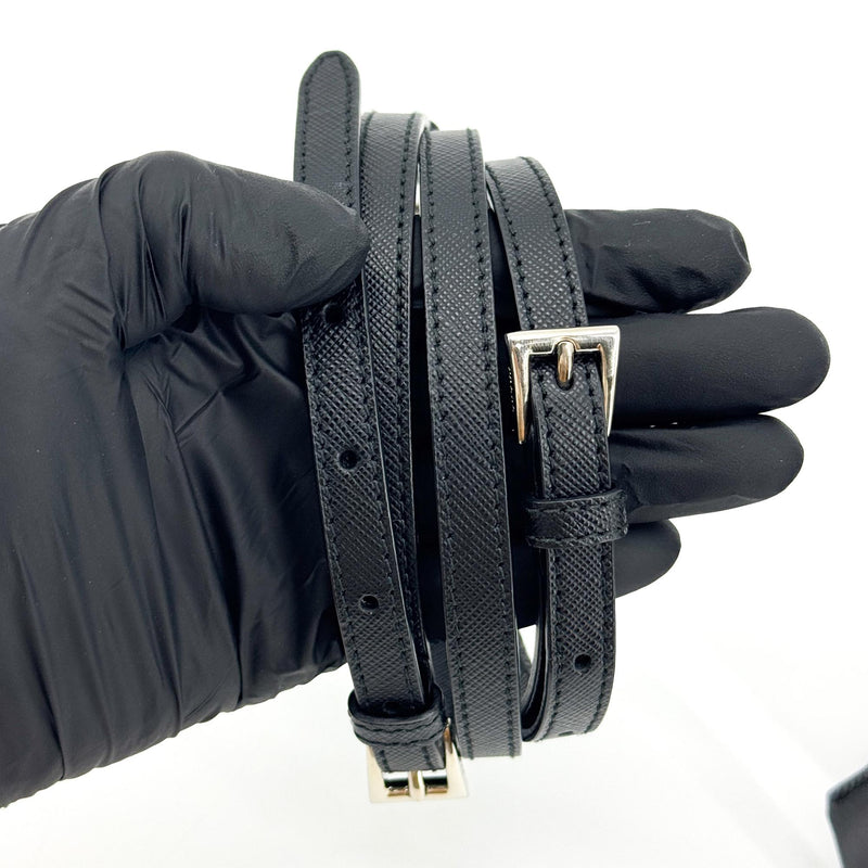 Prada Convertible Sound Vernice Saffiano Leather Black Bag