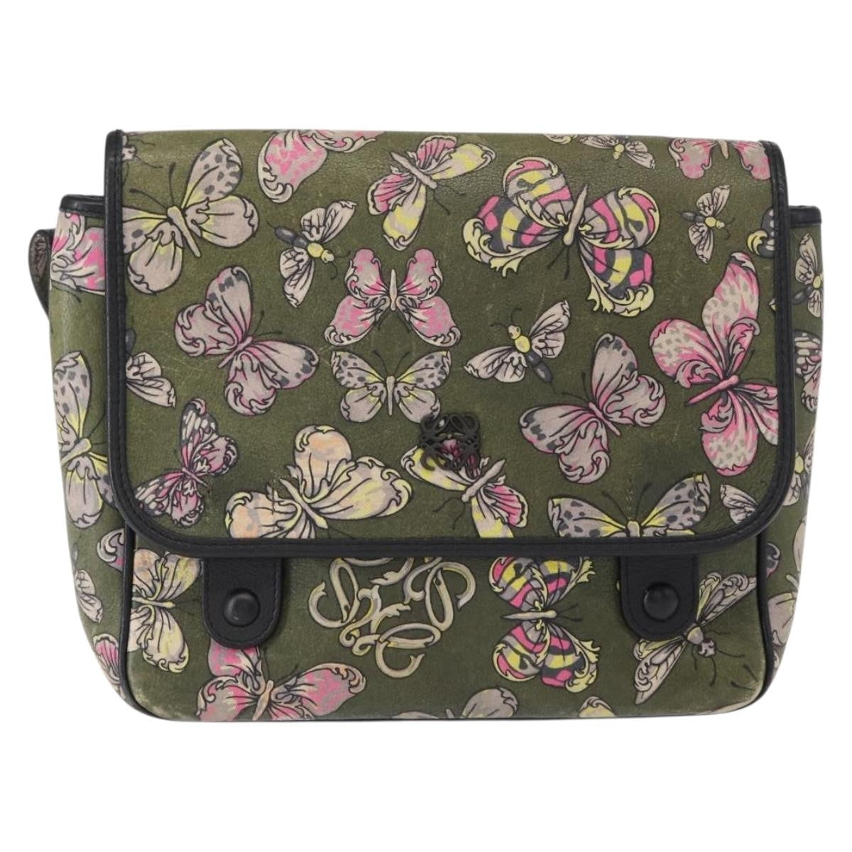 Loewe Messenger Printed Leather Green