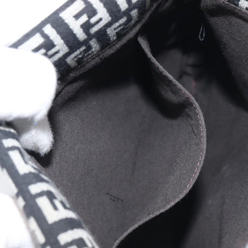 Fendi Vintage Flap Zucchino Canvas Black Bag