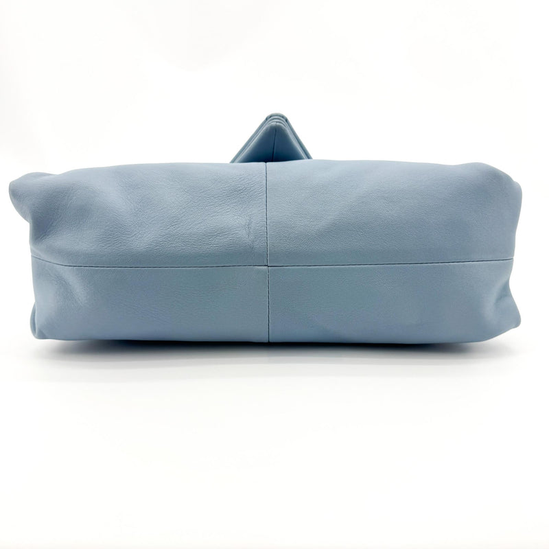 Bottega Veneta Bv Trine Fold Clutch Leather Blue