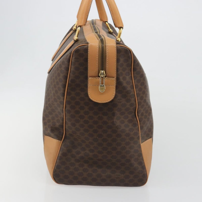 Celine Boston C Macadam Canvas Brown Bag