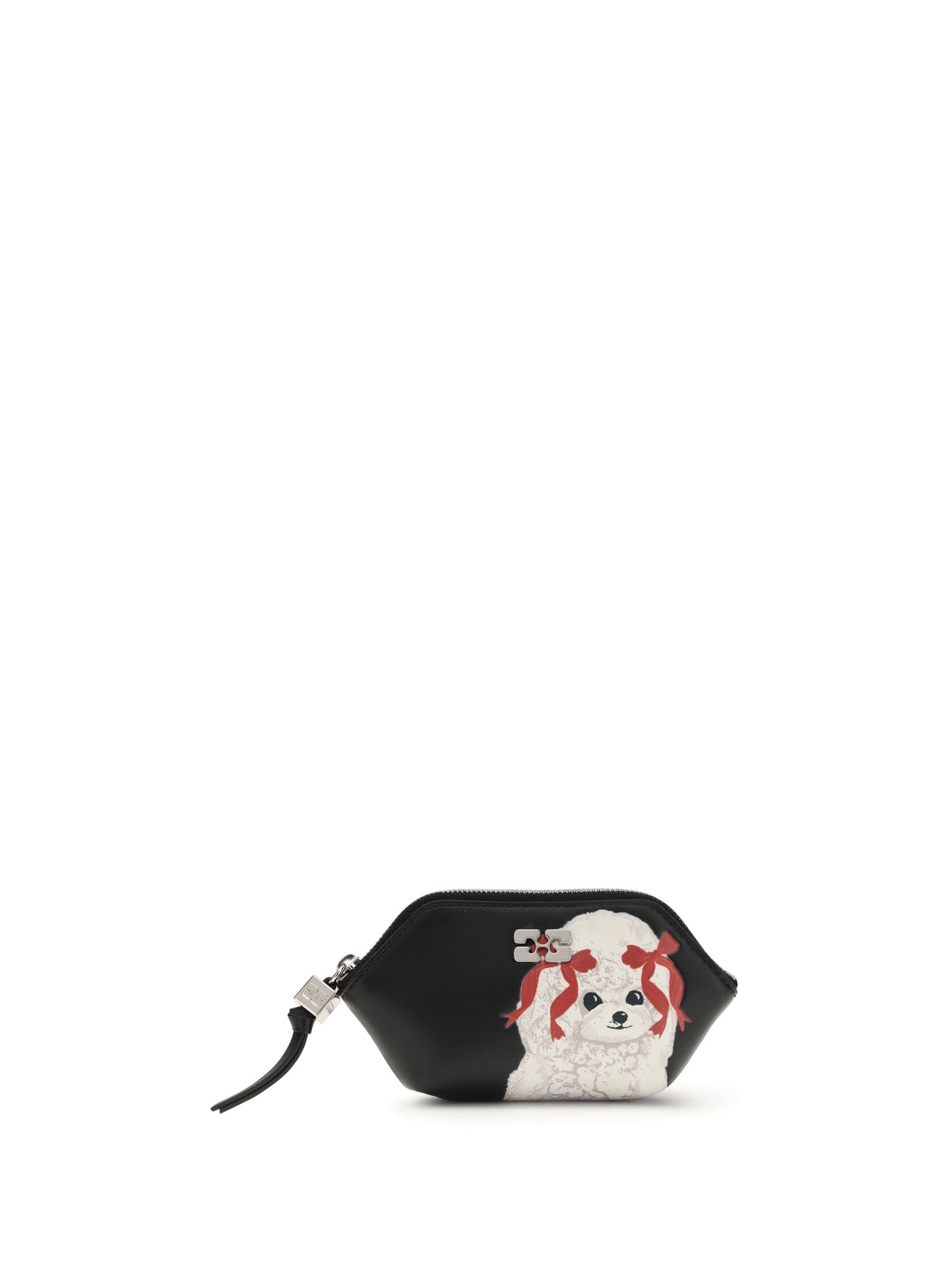 Ganni Bou Coin Purse — Black Polyester Wallets & Purses