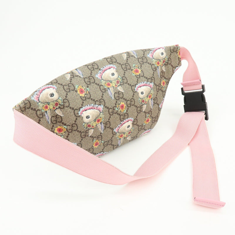 Gucci Childrens Belt Printed Gg Coated Canvas Beige Bag