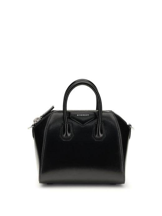 Givenchy Top Handle Bag — Black Calf Leather Bos Taurus