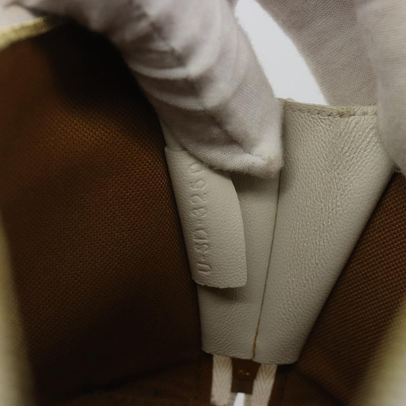 Celine Zip Around Chain Clutch Triomphe Coated Canvas Brown