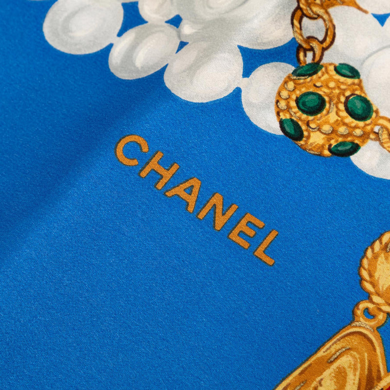 Pearls and Gripoix Printed Silk Scarf 90 - Image 2
