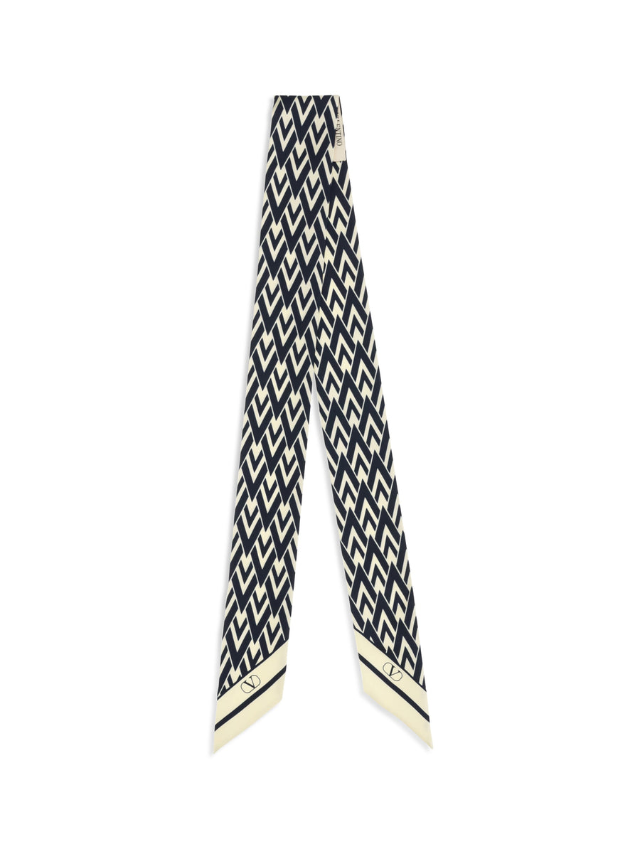 Valentino Garavani Scarf — Navy Silk Scarfs
