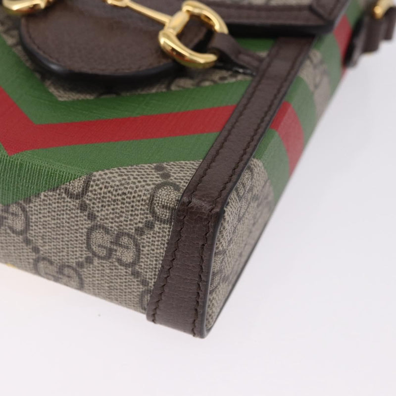 Gucci Horsebit 1955 Printed Gg Coated Canvas Beige Bag