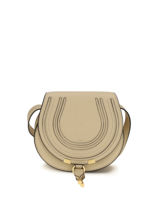 Chloé Marcie Shoulder Bag — Beige Calf Leather Bos Taurus