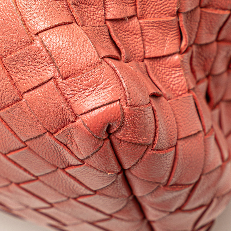 Leather Intrecciato Flap Satchel - Image 11