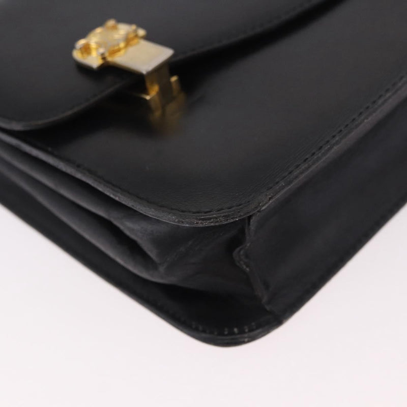 Celine Shoulder Leather Black Bag