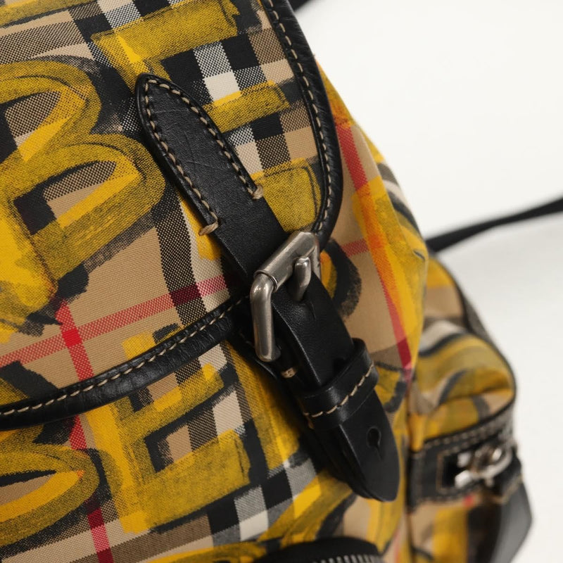 Burberry Graffiti Rucksack Vintage Check Canvas Beige Bag