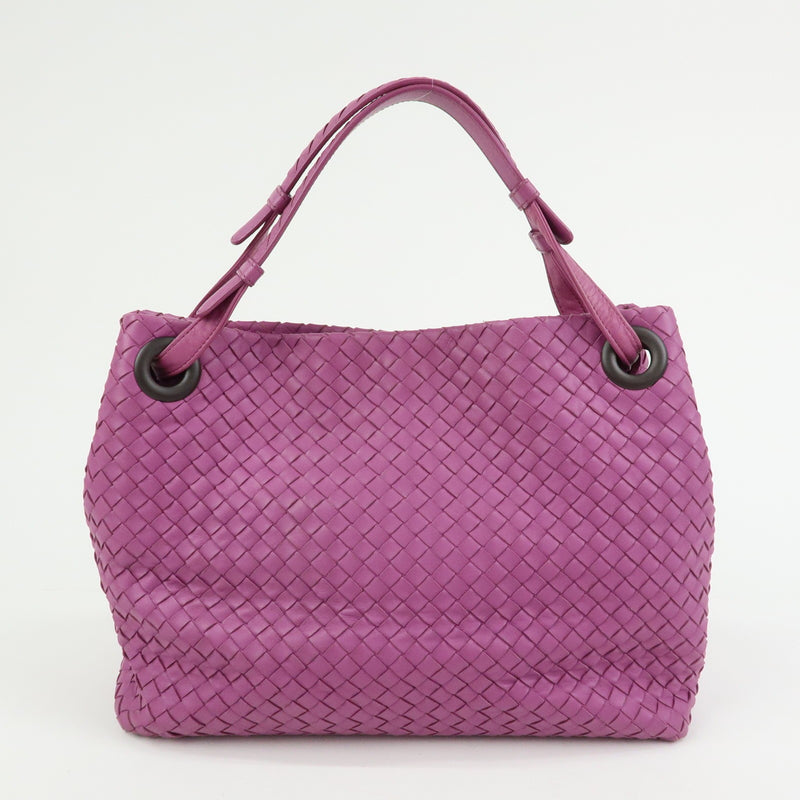 Bottega Veneta Garda Intrecciato Nappa Purple Leather Bag