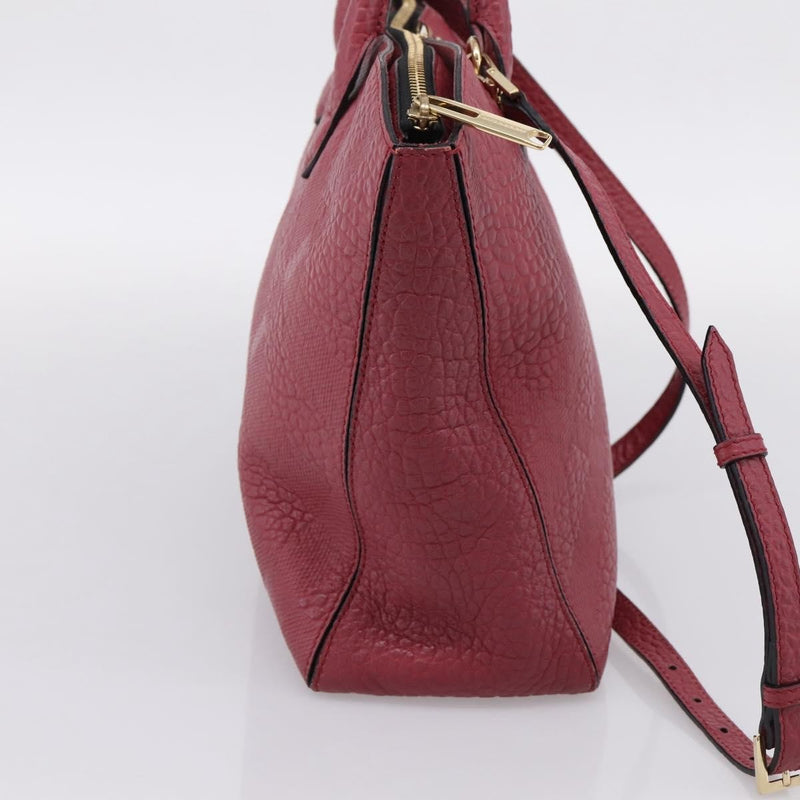 Burberry Clifton Convertible Heritage Grained Leather Red Bag