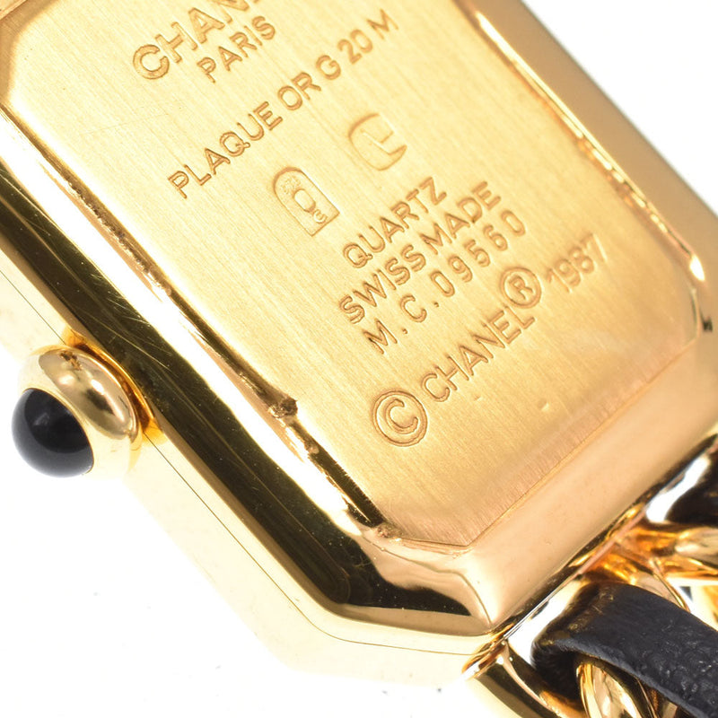 Chanel Premiere Rock Quartz Plated Metal And Leather Watches