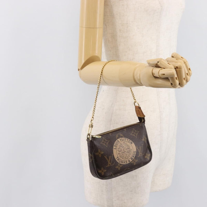 Louis Vuitton Pochette Accessoires Limited Edition Monogram Canvas Brown Bag