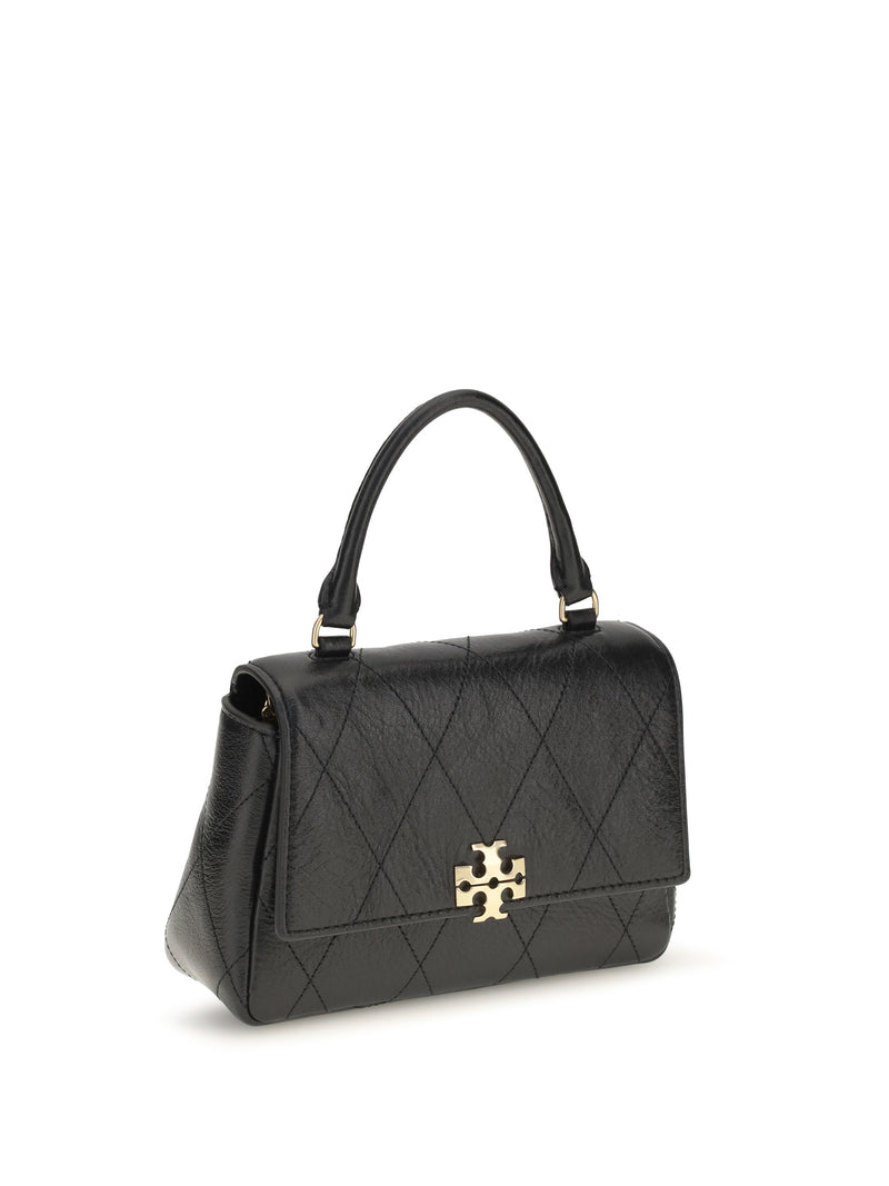 Tory Burch Charlie Shoulder Bag — Black Calf Leather Bos Taurus