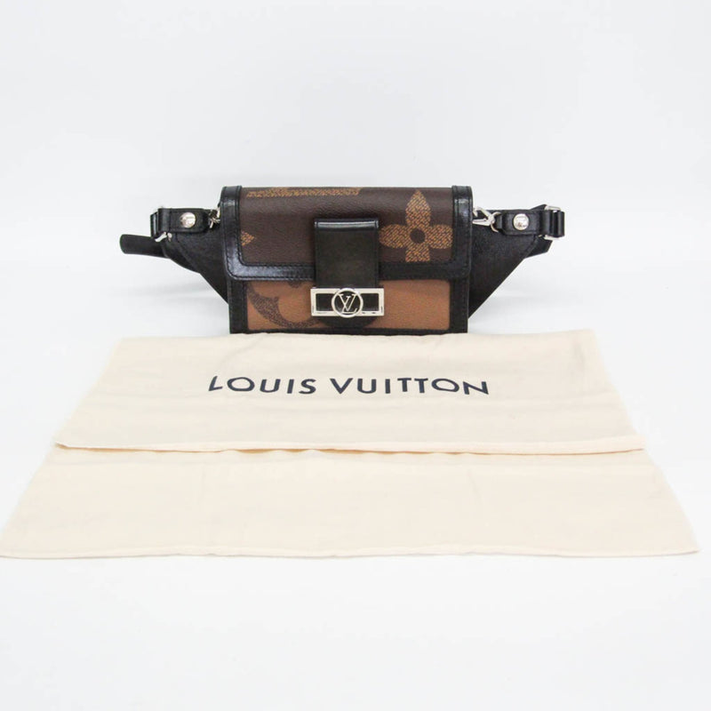 Louis Vuitton Dauphine Bumbag Reverse Monogram Giant Brown Canvas Bag