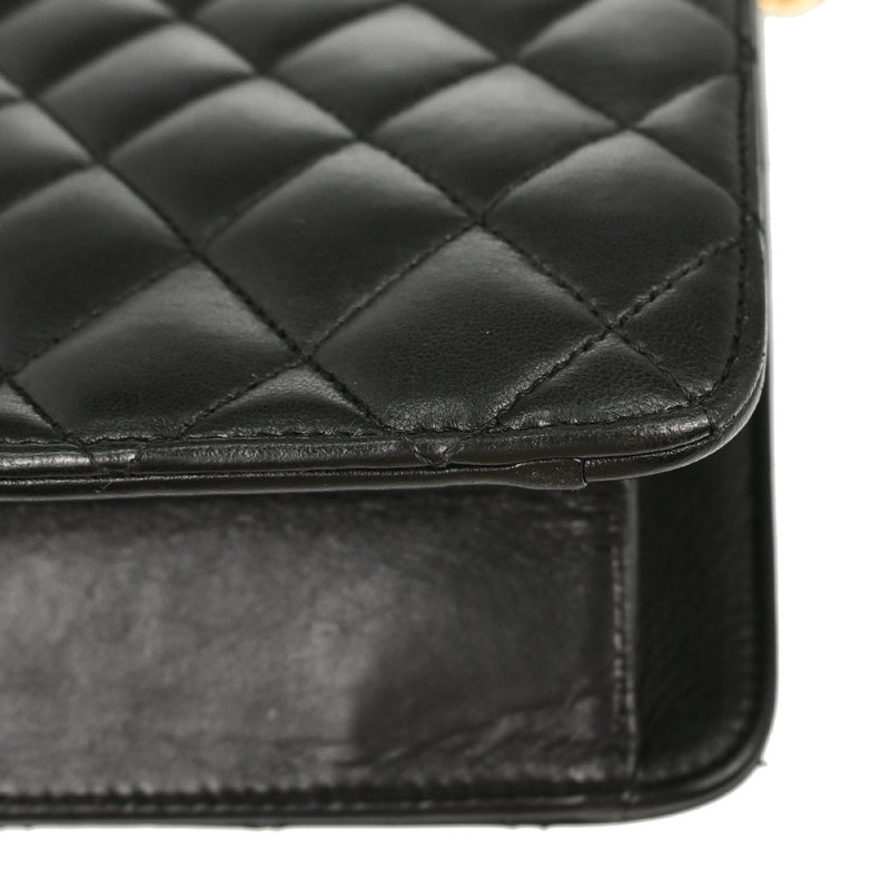 Chanel Turnlock Flap Grosgrain Black Leather Bag
