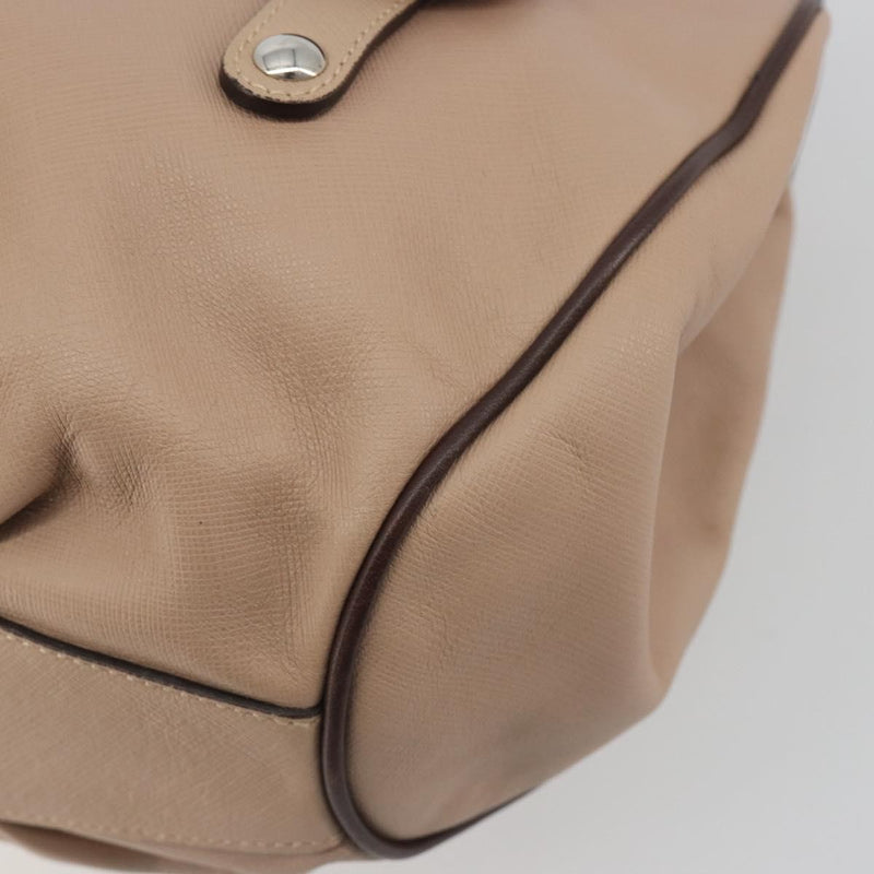 Salvatore Ferragamo Gancini Leather Beige Bag