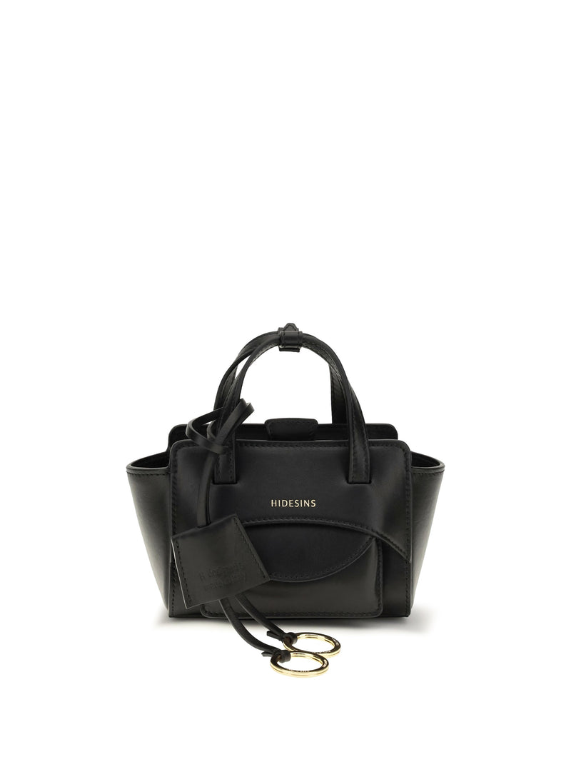 Hidesins Flap Mini Shoulder Bag — Black Calf Leather (bos Taurus)