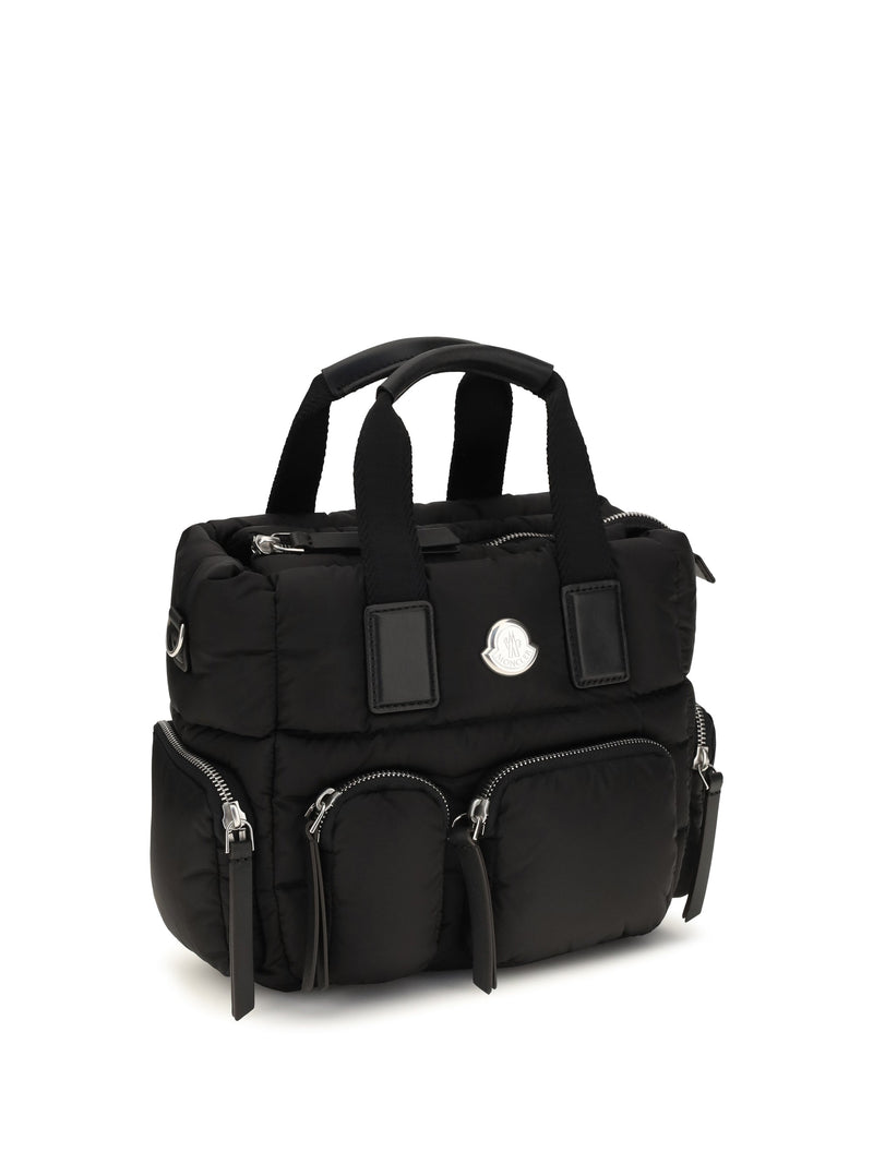 Moncler Caradoc Top Handle Bag — Black Nylon