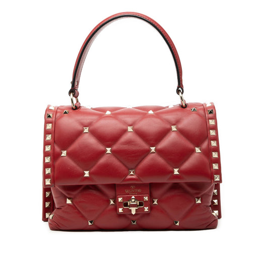 Medium Lambskin Candystud Top Handle Satchel - Image 1