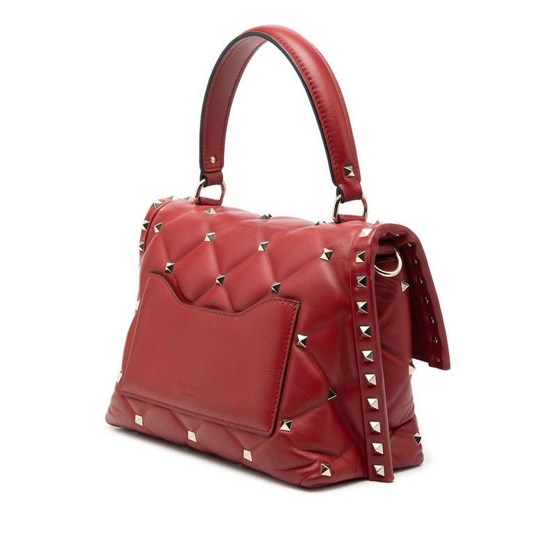 Medium Lambskin Candystud Top Handle Satchel - Image 2