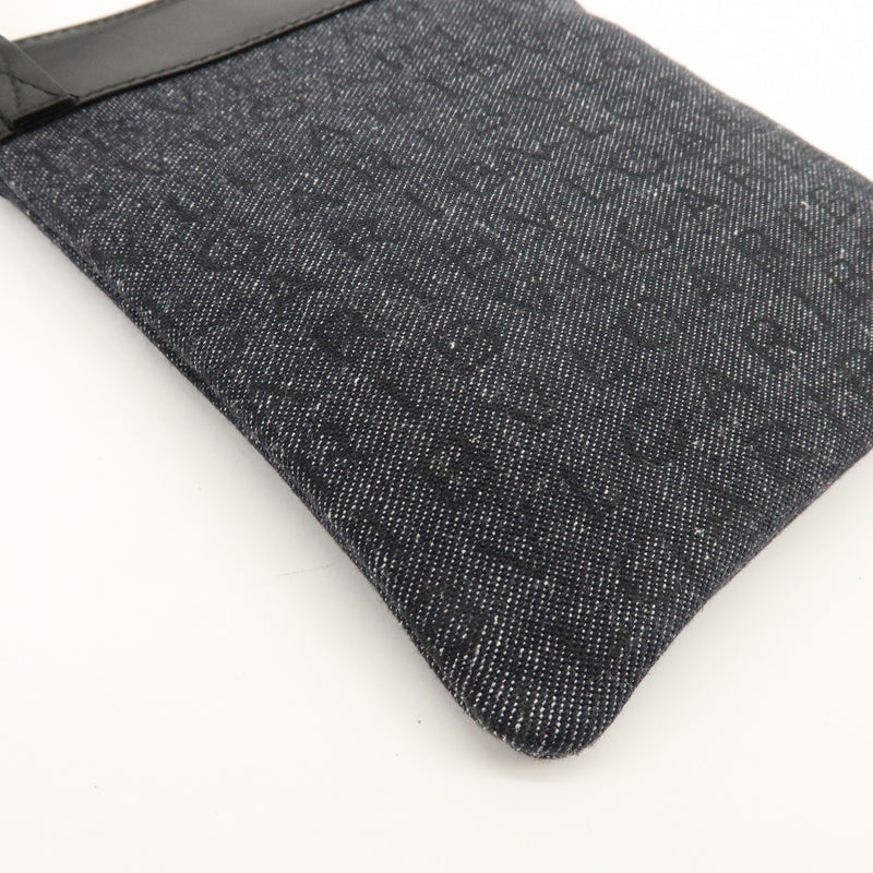 Bvlgari Logomania Canvas With Leather Black Denim_jeans Bag