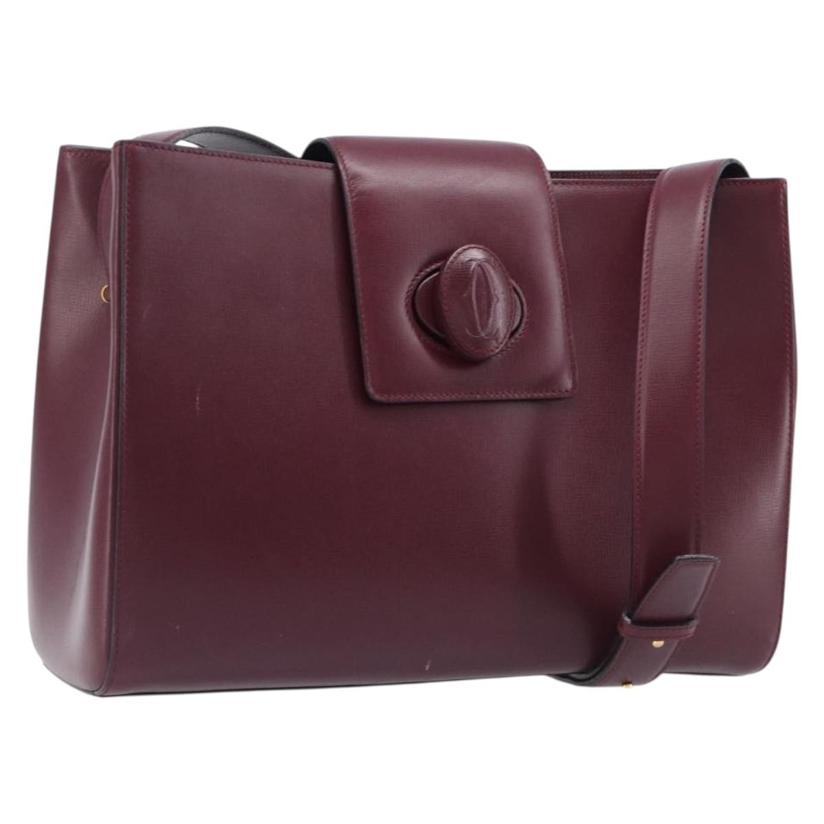 Cartier Must De Leather Burgundy Bag