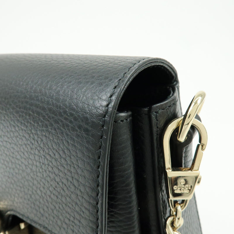 Gucci Interlocking Leather Black Bag