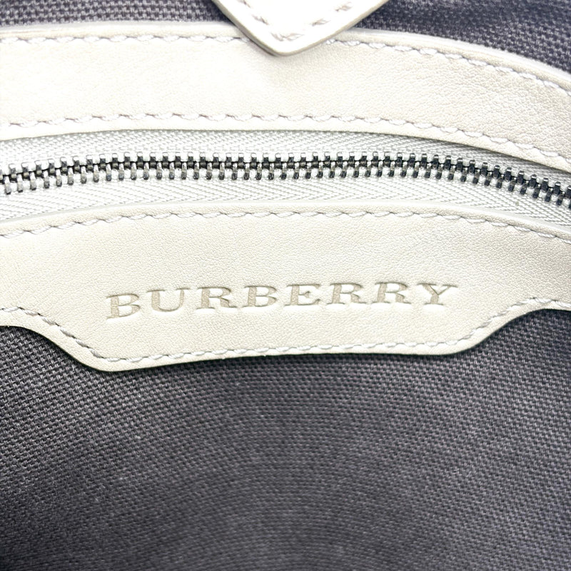 Burberry Manor Quilted Leather Black Canvas Bag