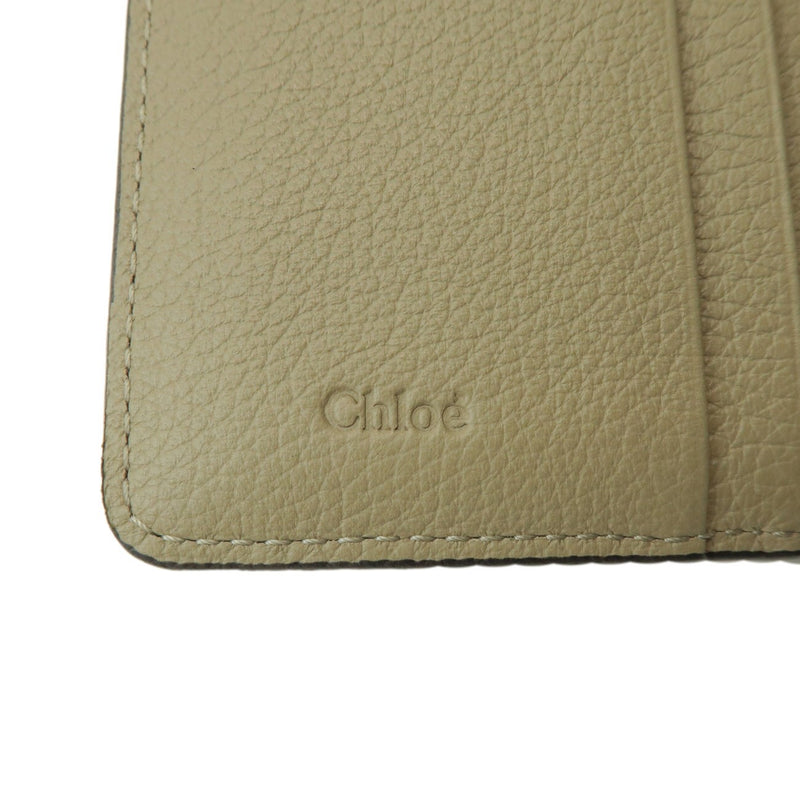 Chloe Alphabet Trifold Leather Khaki Accessory