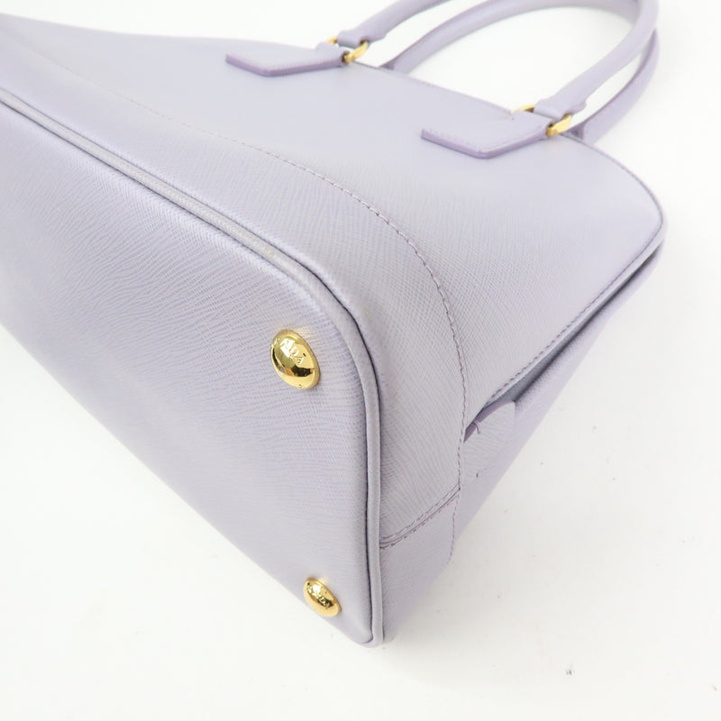 Prada Open Promenade Saffiano Leather Purple Bag