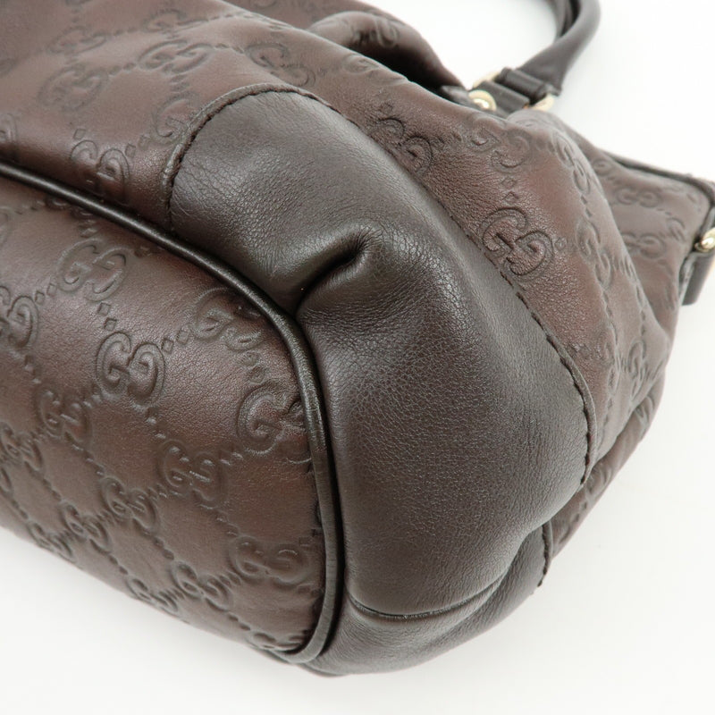 Gucci Sukey Top Handle Satchel Guccissima Leather Brown