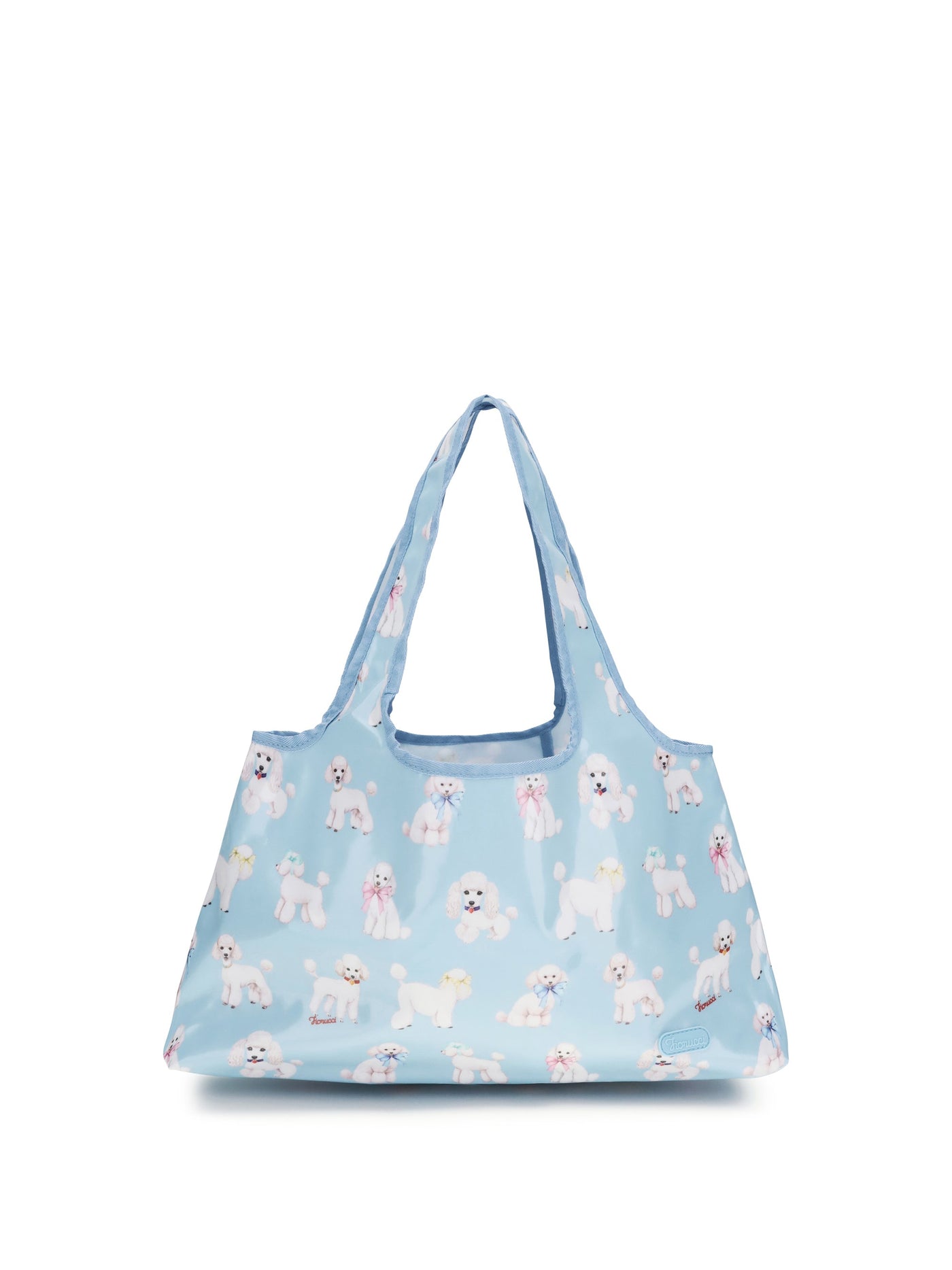 Fiorucci Poodle-Print Pvc Hobo Bag — Blue