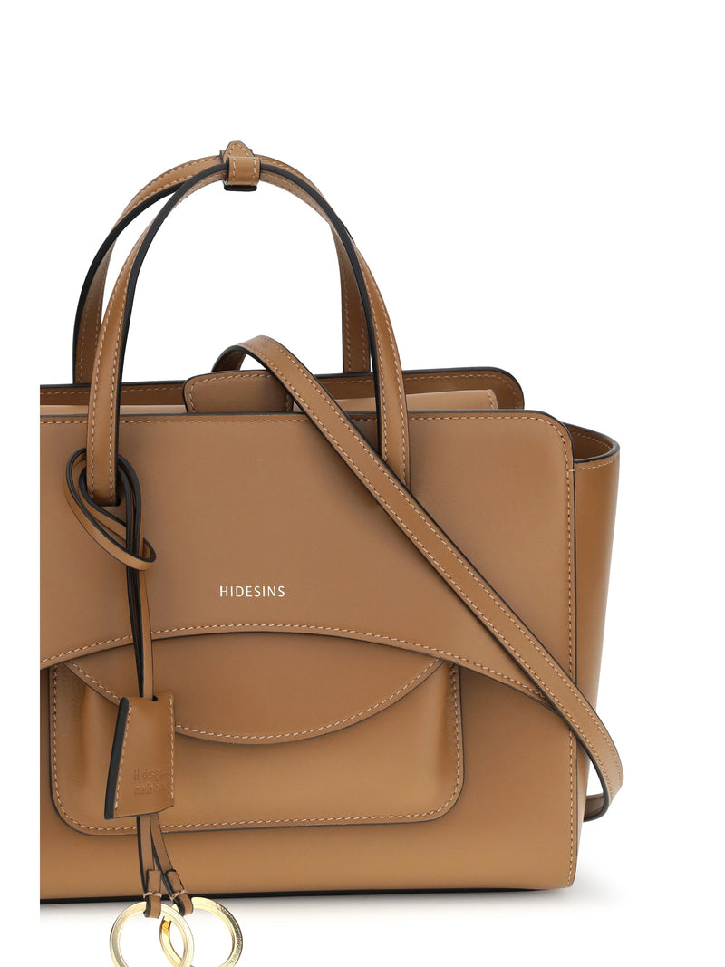 Hidesins Flap Top Handle Bag — Caramel Calf Leather Bos Taurus