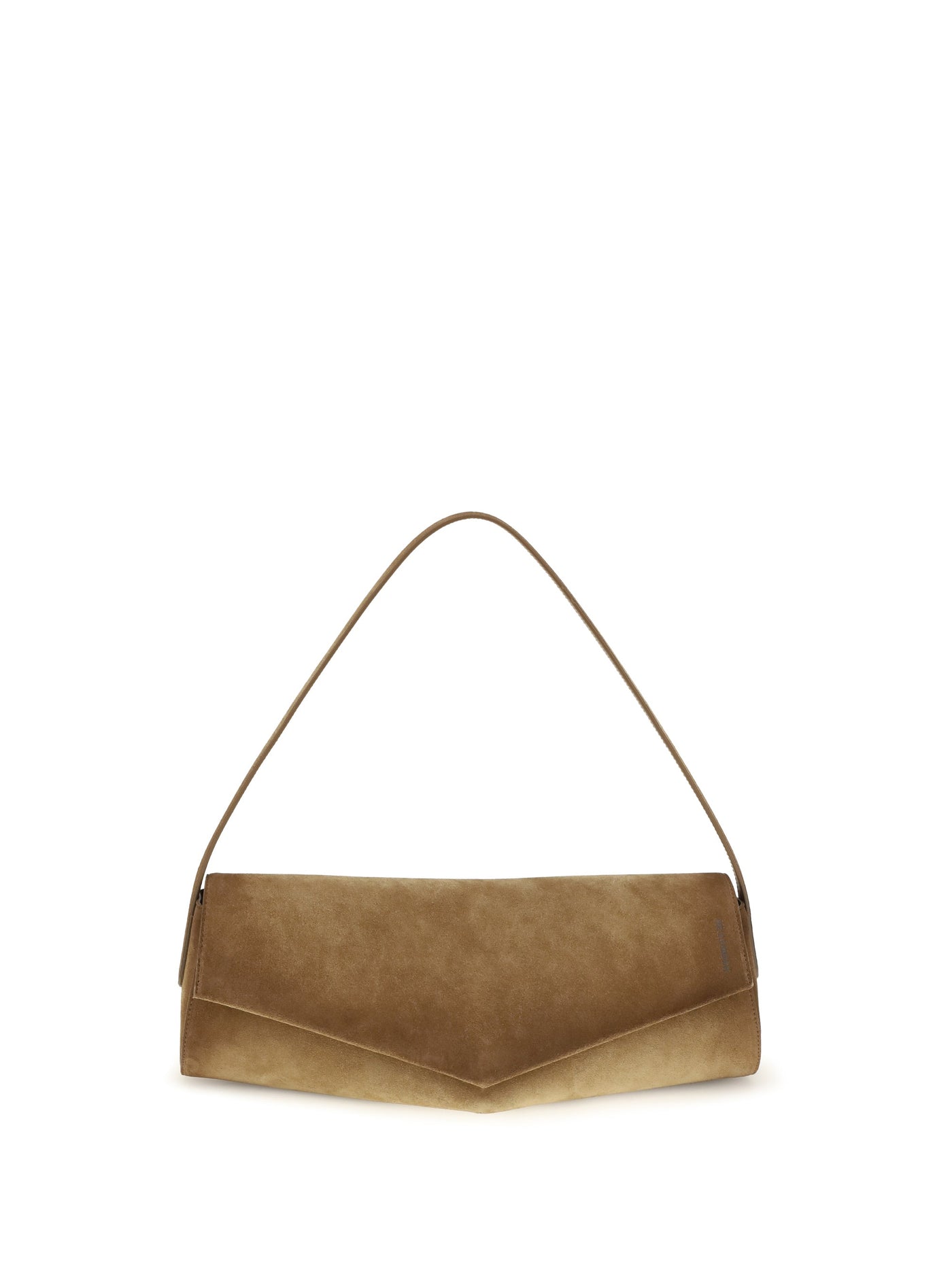 Jil Sander Kante Shoulder Bag — Brown Suede