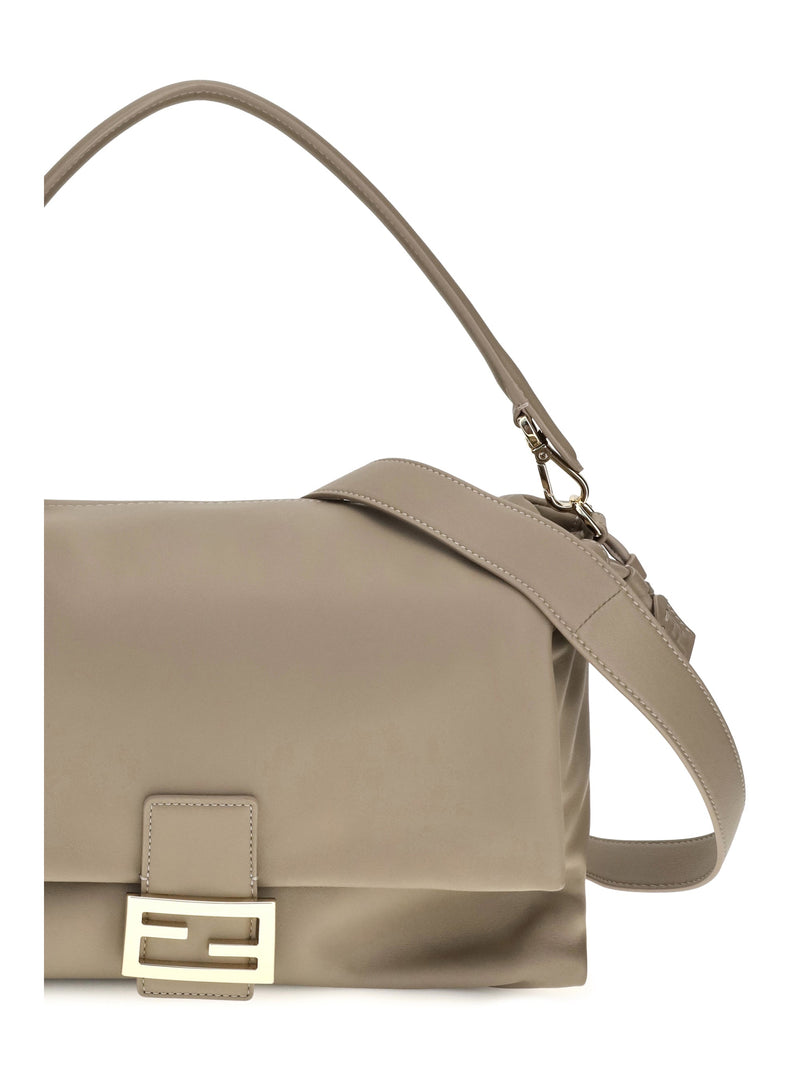 Fendi Baguette Shoulder Bag — Gray Calf Leather Bos Taurus