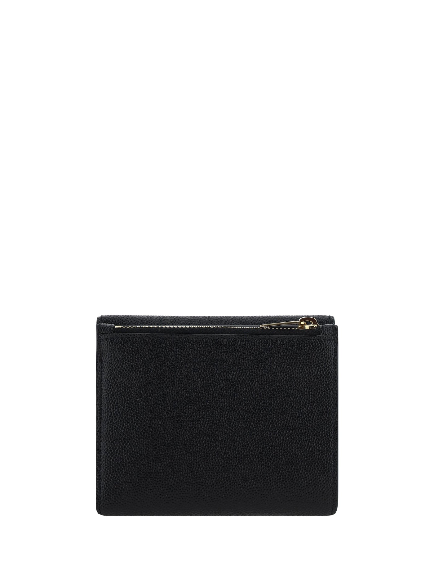 Saint Laurent Embossed Logo Calfskin Wallet — Black Calf Leather & Purses