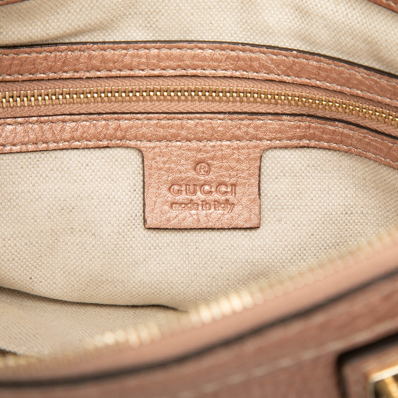 Metallic Pebbled Calfskin Bella Satchel - Image 5