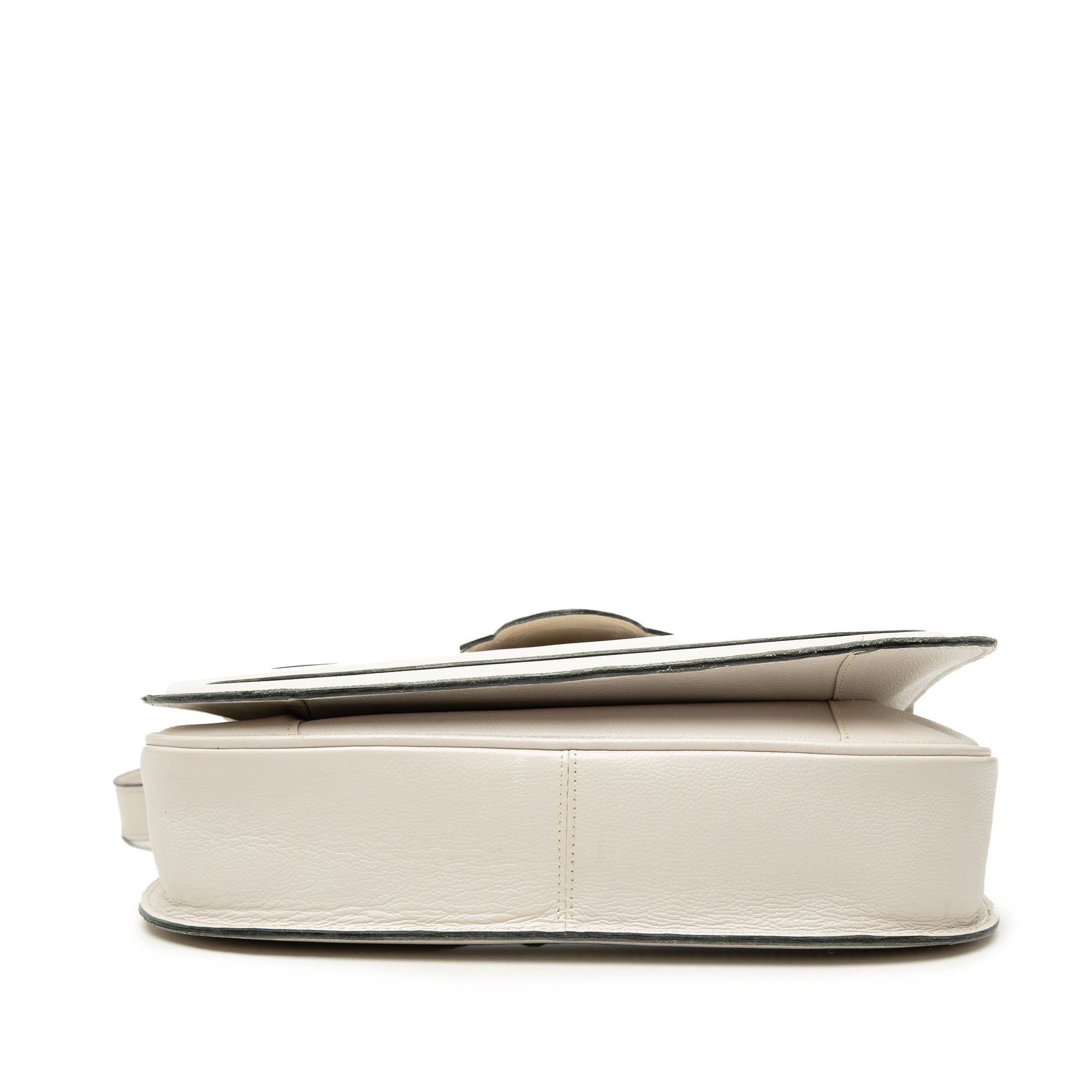 Embossed Logo Leather Flap Shoulder Bag - Image 3