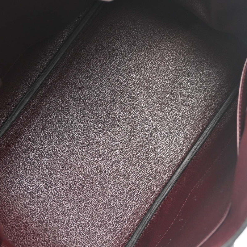 Hermes Birkin Purple Togo With Palladium Hardware Burgundy Leather Bag