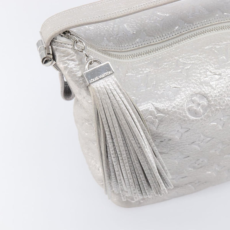 Louis Vuitton Halo Limited Edition Shimmer Monogram Embossed Leather Silver Bag