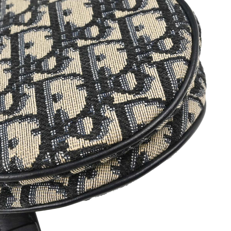 Christian Dior Saddle Oblique Canvas Navy Bag